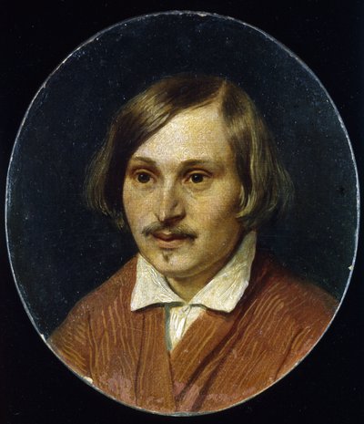 Porträtt av författaren Nicolas Gogol (1809-1852) (Porträtt av författaren Nikolai Gogol). Målning av Alexander Andrejevitj Ivanov (1806-1858), olja på duk av Aleksandr Andreevich Ivanov