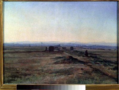 ""Utsikt över Via Appia (Appian Way) vid solnedgången"" Målning av Alexander Ivanov (1806-1858) 1845 State Tretyakov Gallery, Moskva av Aleksandr Andreevich Ivanov