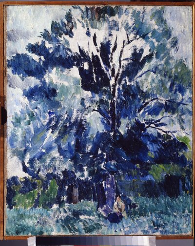 ""Landsbygden. Under trädet"" Målning av Alexander Davidovich Drevin (1889-1938) 1923 Regional Art Museum, Kaluga av Aleksandr Davidovic Drevin