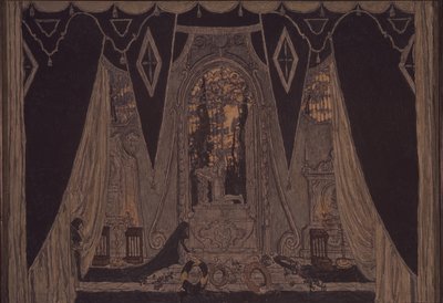 Scenografi för pjäsen Don Juan av J.-B. Molliére, 1910 av Aleksandr Jakovlevic Golovin