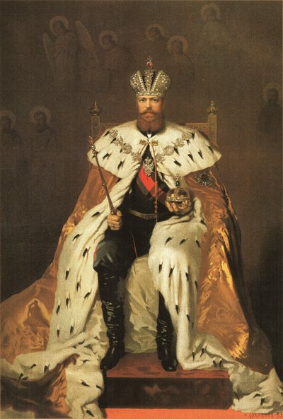 Porträtt av Alexander III av Ryssland (1845-1894) av Aleksandr Petrovic Sokolov