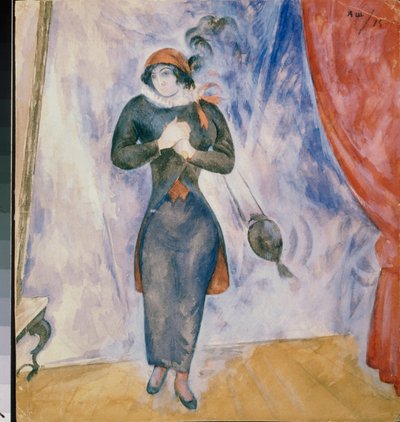 Bialystok (Polen). På scenen. Verk av Alexander Vasilyevich Shevchenko (Alexander Shevchenko) (1883-1948), akvarell på papper av Aleksandr Vasilievich Shevchenko