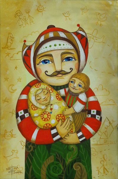 Faderns ömma omfamning av Aleksandra Paranchenko