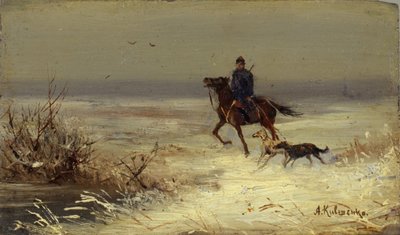 På jakten, 1800-talets andra hälft. av Aleksei Danilovich Kivshenko