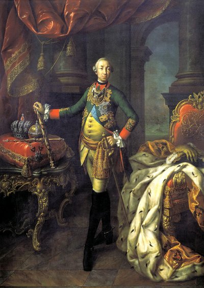 "Porträtt av tsar Peter III", 1762. av Aleksei Petrovich Antropov