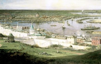 "Utsikt över Nizhny Novgorod", 1878. av Aleksey Bogolyubov
