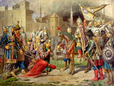 "Tsar Ivan IV erövrar Kazan 1552", 1880 av Aleksey Kivshenko