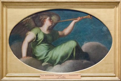 Fame (olja på duk) av Alessandro (1588 1648) Varotari