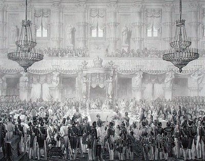 Statlig bankett för att markera tillfället av Ferdinand I:s kröning (1793-1875) av Alessandro (after) Sanquirico