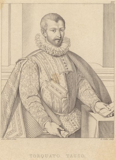 Porträtt av Torquato Tasso av Alessandro Allori