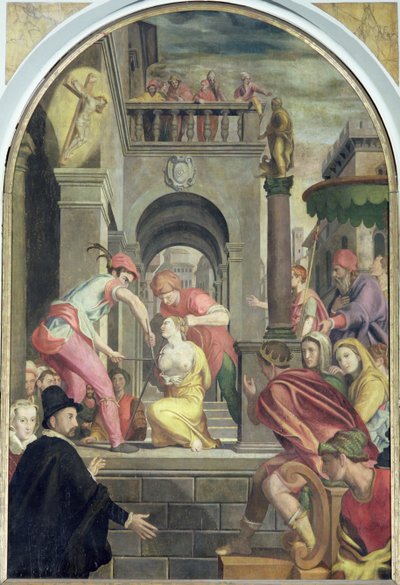 St. Agathas martyrskap, 1585 av Alessandro Allori