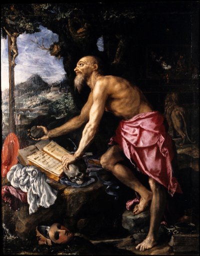 Den botgörande Sankt Hieronymus av Alessandro Allori