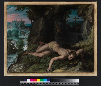 The Temptation of St Benedict , c.1587 av Alessandro Allori