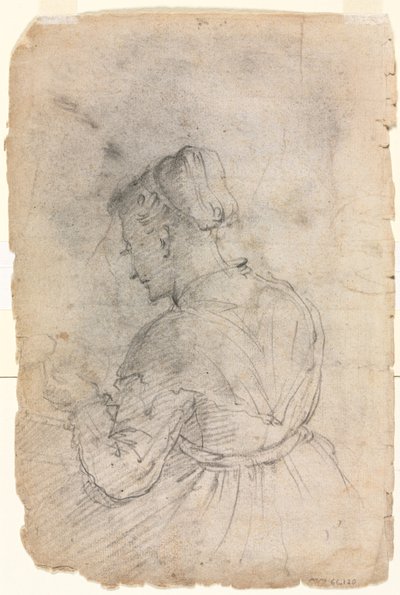 A Kitchen Maid (verso) av Alessandro Casolani