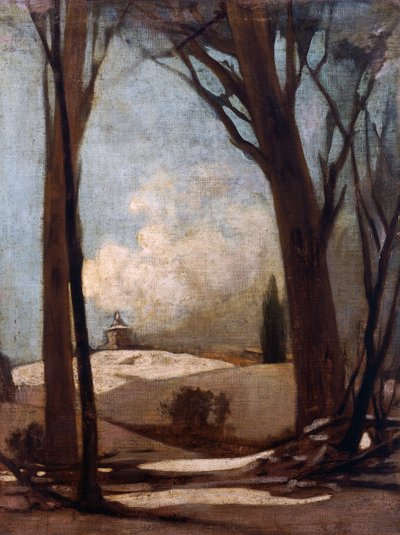 Snölandskap med San Luca, målning av Alessandro Guardassoni (1819-1888), Italien av Alessandro Guardassoni