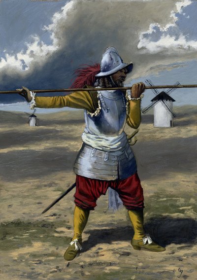 En tercio, piquier av det spanska infanteriet mellan 1534 och 1704. Teckning av Alessandro Lonati av Alessandro Lonati