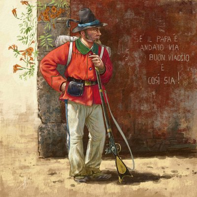Garibaldian Volunteer i den romerska republiken av Alessandro Lonati