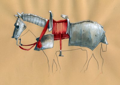 Hästrustning Illustration av Alessandro Lonati av Alessandro Lonati