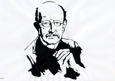Max Planck, tysk fysiker (Porträtt av den tyske fysikern Max Planck (1868-1947)) av Alessandro Lonati