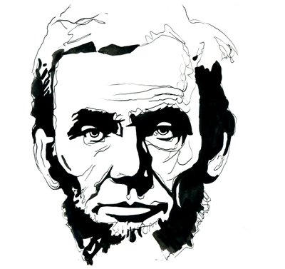 Porträtt av Abraham Lincoln (1809-1865) USA:s president (Porträtt av den amerikanske presidenten Abraham Lincoln) av Alessandro Lonati