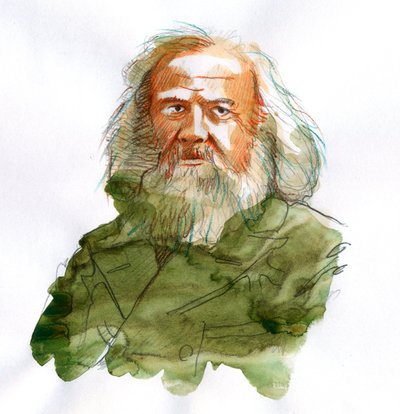 Porträtt av Dmitri Ivanovich Mendeleev, Mendeleev (eller Dmitri Mendeleev av Alessandro Lonati