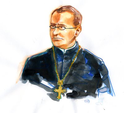Porträtt av Gregor Mendel (1822-1884) Katolsk munk och botanist grundare av genetik (Porträtt av Gregor Mendel tysktalande mährisk vetenskapsman och augustinermunk som fick postumt berömmelse som grundaren av den moderna genetikvetenskapen) av Alessandro Lonati