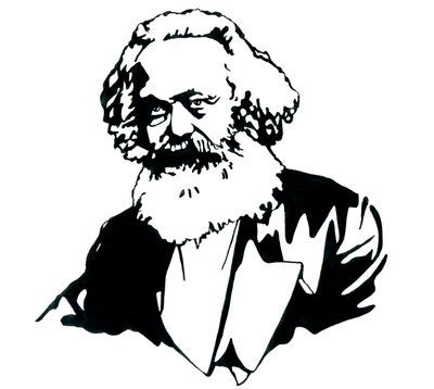 Porträtt av Karl Marx (1818-1883), filosof och politisk teoretiker av Alessandro Lonati