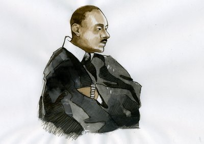 Porträtt av pastor Martin Luther King (1929-1968) Illustration av Alessandro Lonati