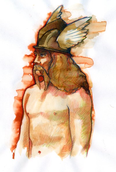 Porträtt av Vercingetorix (72-46 f.Kr.), Chief Arverne Federator of the Gallic Peoples av Alessandro Lonati