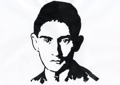 Porträtt av den pragiska författaren Franz Kafka (1883-1924) (Porträtt av den tyskspråkiga romanförfattaren Franz Kafka) av Alessandro Lonati