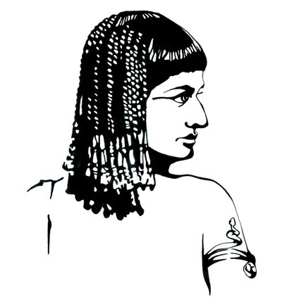 Porträtt av drottningen av Egypten Cleopatra VII Thea Philopator (69-30 f.Kr.) av Alessandro Lonati