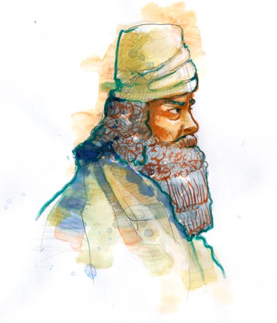 Representation av Zoroaster eller Zarathustras grundare av Zoroastrianism (Zoroaster eller Zarathustras grundare av Zoroastrianism) av Alessandro Lonati