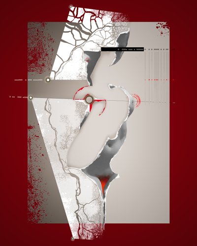 Ukraina attackerades av Ryssland, 2022 (illustration) av Alessandro Lonati