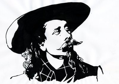 William Frederick Cody - Känd som Buffalo Bill - Porträtt av Buffalo Bill (1846-1917), överste William Cody av Alessandro Lonati