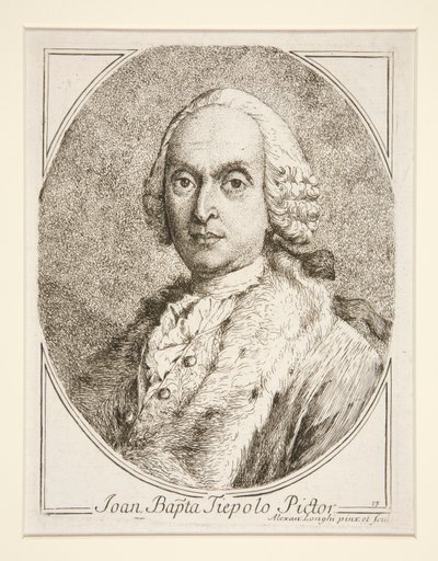 Porträtt av G.B. Tiepolo av Alessandro Longhi