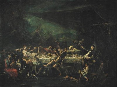 Bohemisk bröllopsbankett, ca 1730-35 av Alessandro Magnasco
