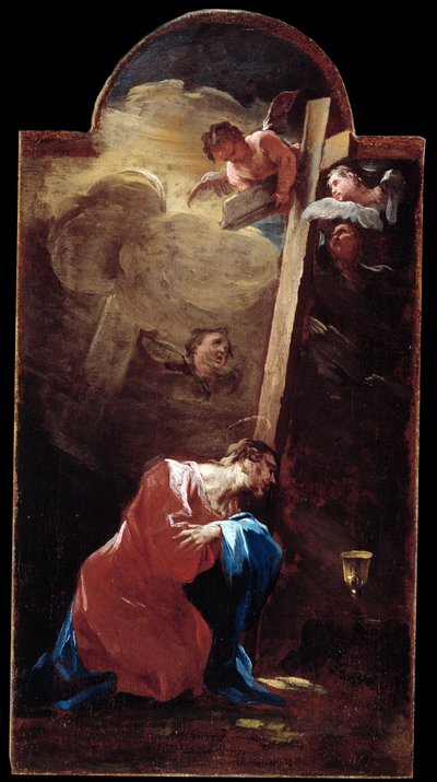 Jesus i trädgården Målning av Alessandro Magnasco dit il Lissandrino (1667-1749) 1700-talsgener, Musei di Strada Nuova (tidigare Palazzo Bianco) av Alessandro Magnasco