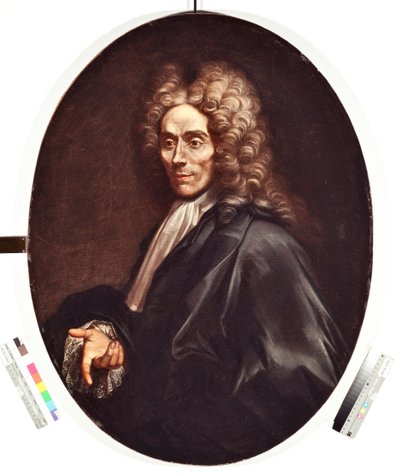 Porträtt av en man En man av adeln, huvudbonad av en peruk och en svart klänning - Målning av Alessandro Magnasco dit Il Lissandrino (1667-1749) Genes Musei di Strada Nuova inv n PR 371 av Alessandro Magnasco