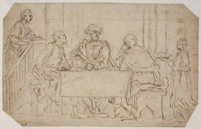 Nattvarden i Emmaus av Alessandro Moretto