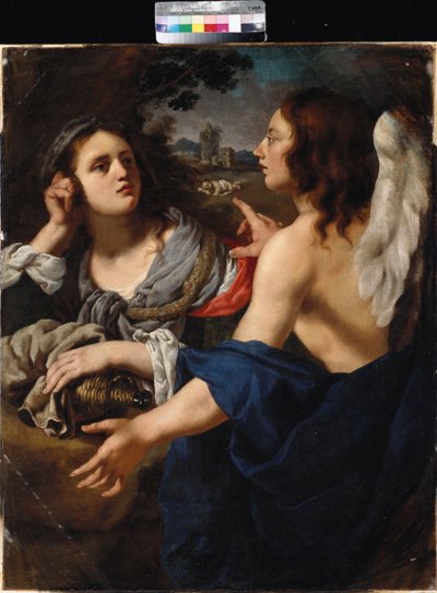 Hagar och ängeln av Alessandro Rosi