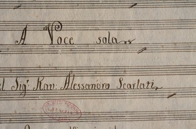 Manuskriptpartitur av XXV kantater för soloaröst av Alessandro Scarlatti (1660-1725) av Alessandro Scarlatti