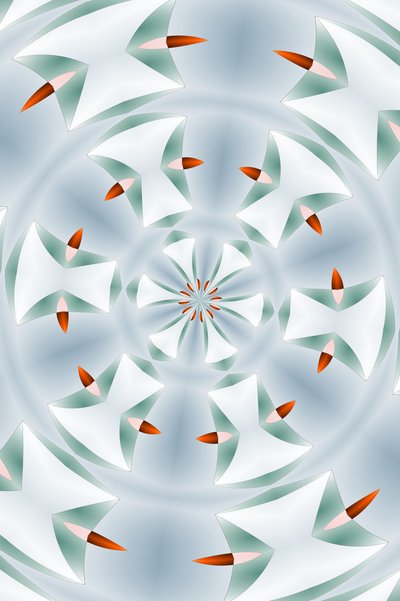 arabesque #15,2019,(blandade media) av Alex Caminker