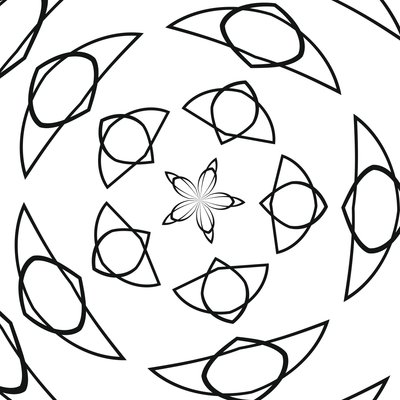 arabesque #24,2019,(blandade media) av Alex Caminker