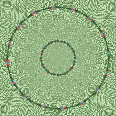 arabesque #3,2019,(blandade media) av Alex Caminker