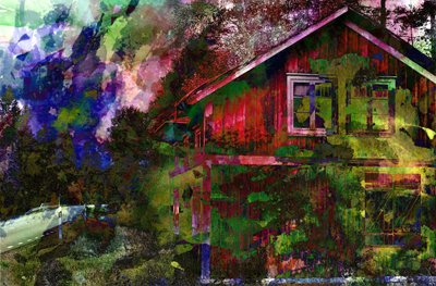 kamouflage, 2019, (collage) av Alex Caminker