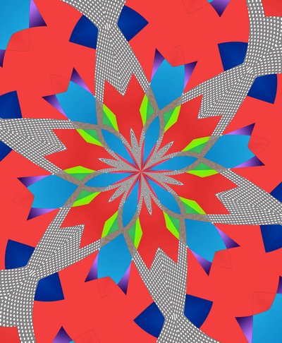 blommor #116,2019,(blandade media) av Alex Caminker