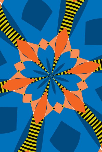 blommor #15,2019,(blandade media) av Alex Caminker