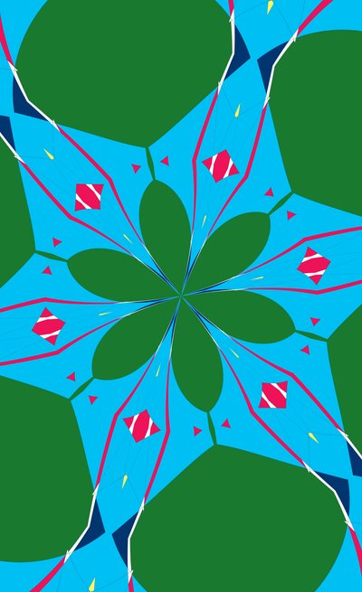 blommor #23,2019,(blandade media) av Alex Caminker