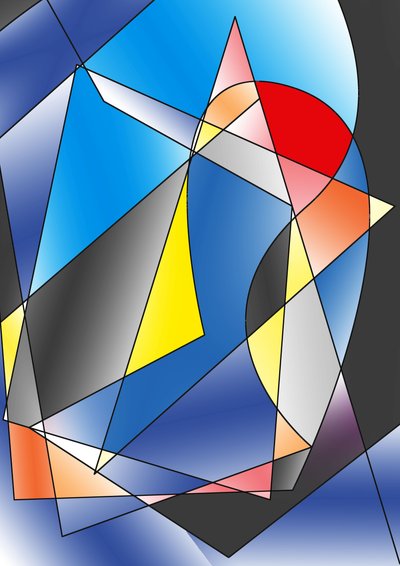 gitarr, 2019, (gradient) av Alex Caminker