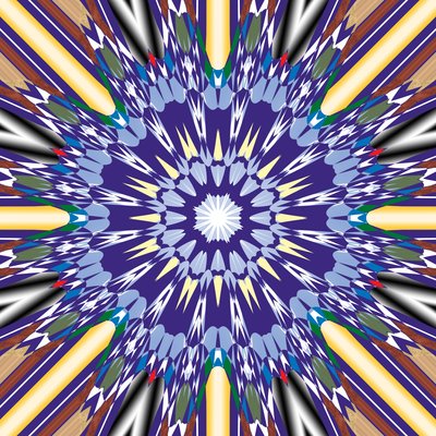mandala, 2019, (blandade media) av Alex Caminker